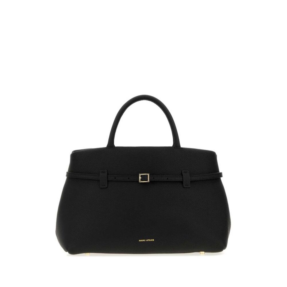 Manu Atelier Women Black Leather Le Cambon 35 Handbag